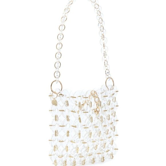 NEW Cult Gaia Jasmin Acrylic Shoulder Bag - Clear/Gold Tone - Picture 4 of 14